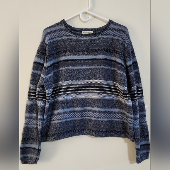 Vintage Eddie Bauer Blue Striped Sweater Size L - Picture 6 of 11